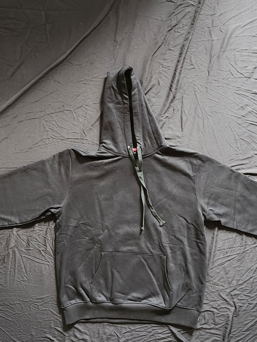 Supreme Black Pullover Hoodie with Front Kangaroo Pocket
